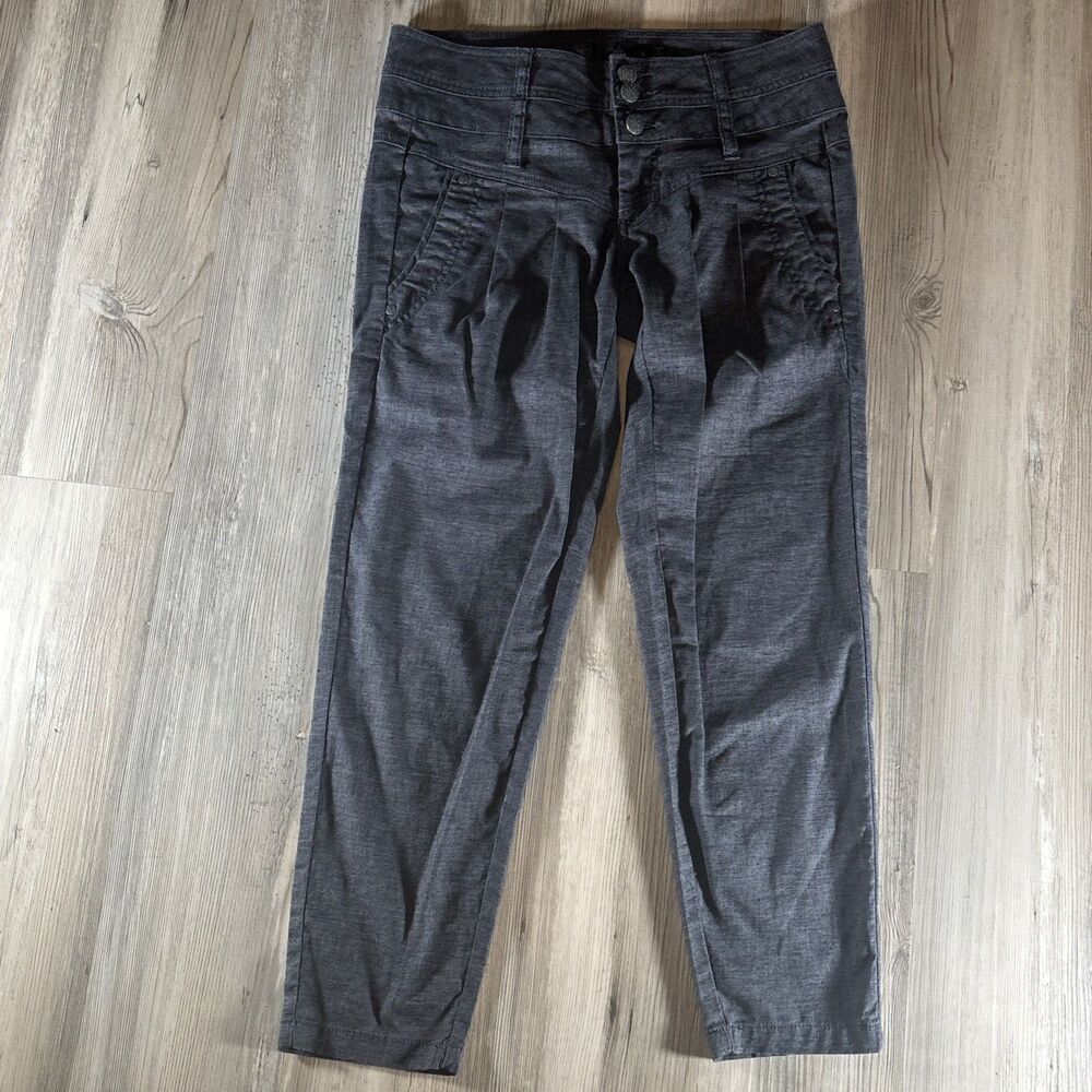 prAna Pants  Gray Lizbeth Hemp Baggy Boho Indy Hippy Outdoor Hiking Gorp Size 0